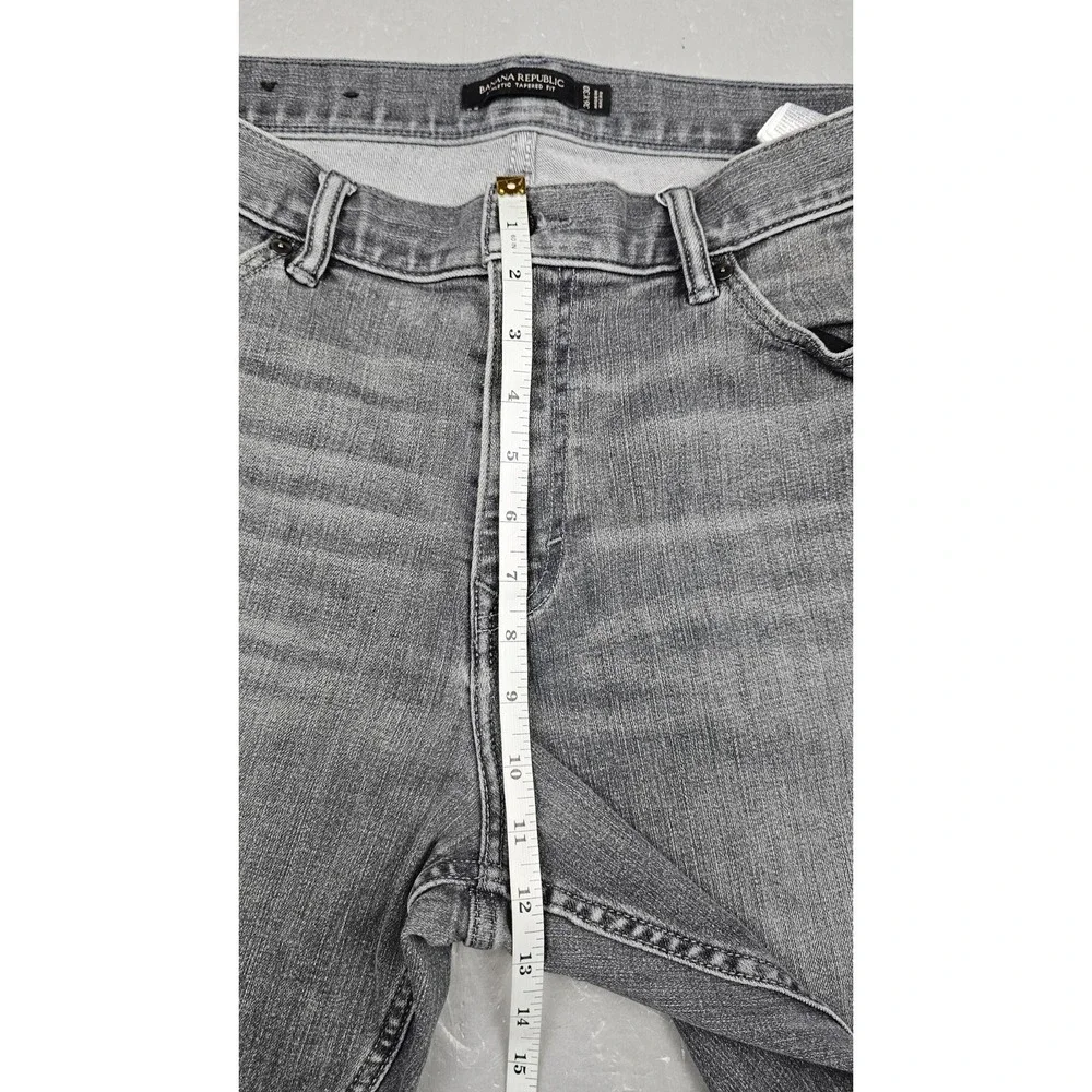 Banana Republic Jeans Mens 36x29‎ Gray Athletic Tapered Fit Denim Stretch Pants